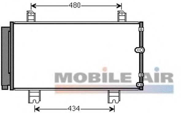 53005572 VAN Wezel radiador de aparelho de ar condicionado