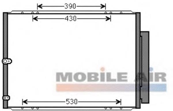 53005568 VAN Wezel radiador de aparelho de ar condicionado