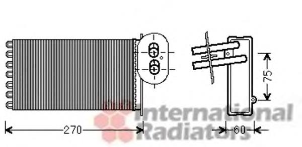 58006296 VAN Wezel radiador de forno (de aquecedor)