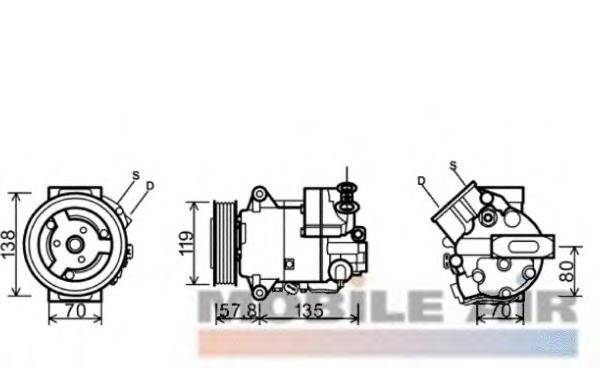 3700K497 VAN Wezel compressor de aparelho de ar condicionado