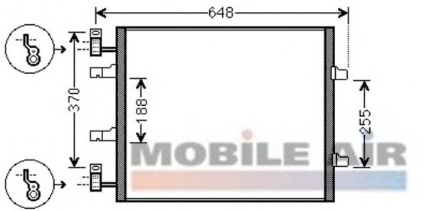 43005459 VAN Wezel radiador de aparelho de ar condicionado