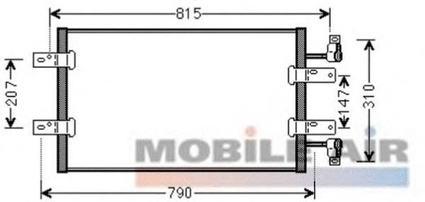 43005451 VAN Wezel radiador de aparelho de ar condicionado