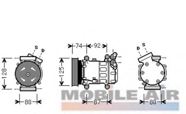 4300K452 VAN Wezel compressor de aparelho de ar condicionado