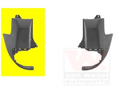 Pára-choque traseiro, parte esquerda para Citroen Berlingo (B9)