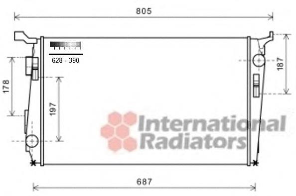 15002005 VAN Wezel radiador de esfriamento de motor