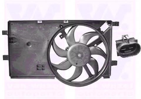 1748747 VAN Wezel difusor do radiador de esfriamento, montado com motor e roda de aletas