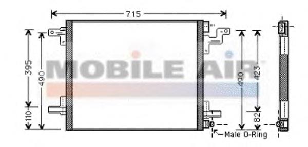 30005377 VAN Wezel radiador de aparelho de ar condicionado