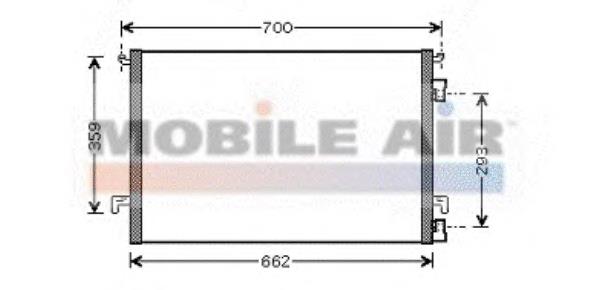 37005397 VAN Wezel radiador de aparelho de ar condicionado