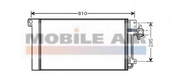 58005236 VAN Wezel radiador de aparelho de ar condicionado