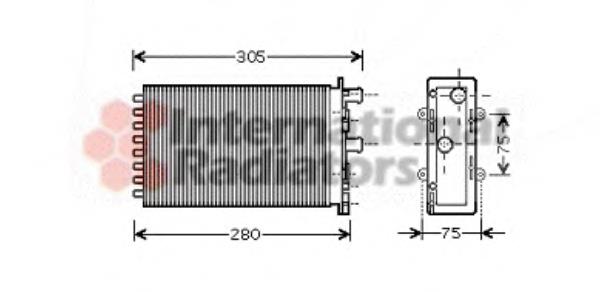 58006239 VAN Wezel radiador traseiro de forno (de aquecedor)