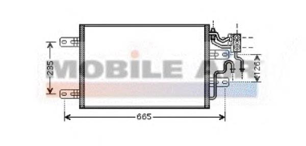 37005394 VAN Wezel radiador de aparelho de ar condicionado