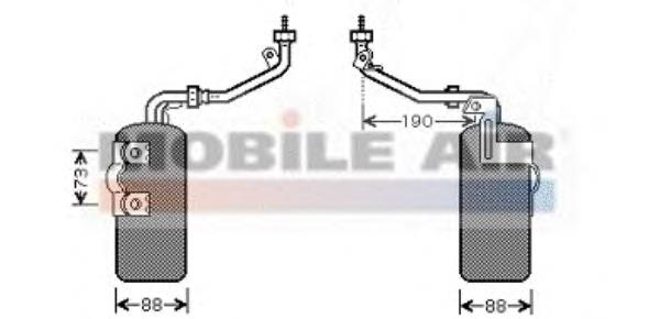 1800D387 VAN Wezel tanque de recepção do secador de aparelho de ar condicionado