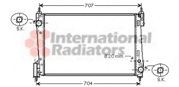 17002311 VAN Wezel radiador de esfriamento de motor