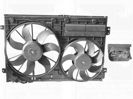 Difusor do radiador de esfriamento, montado com motor e roda de aletas 5894749 VAN Wezel