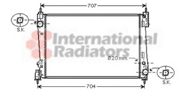 17002312 VAN Wezel radiador de esfriamento de motor