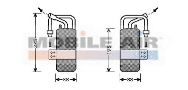 1800D386 VAN Wezel tanque de recepção do secador de aparelho de ar condicionado