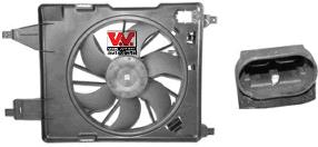 4323747 VAN Wezel difusor do radiador de esfriamento, montado com motor e roda de aletas