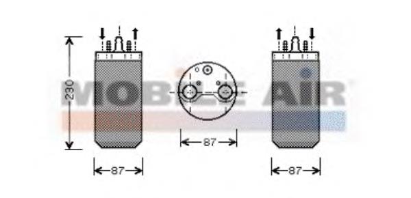 4300D350 VAN Wezel tanque de recepção do secador de aparelho de ar condicionado