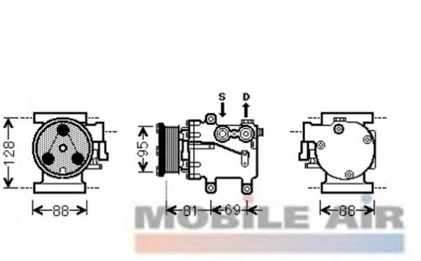 1426733 Ford compressor de aparelho de ar condicionado