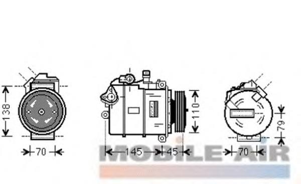 0600K383 VAN Wezel compressor de aparelho de ar condicionado