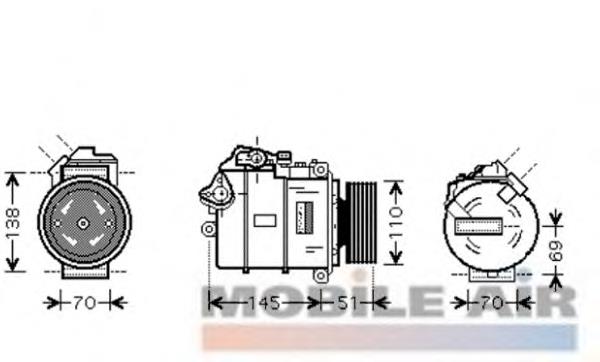 0600K384 VAN Wezel compressor de aparelho de ar condicionado