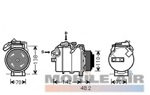 0600K385 VAN Wezel compressor de aparelho de ar condicionado