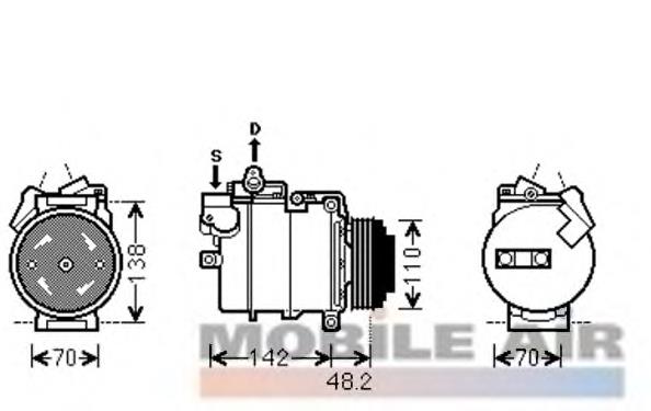 Compressor de aparelho de ar condicionado 0600K386 VAN Wezel