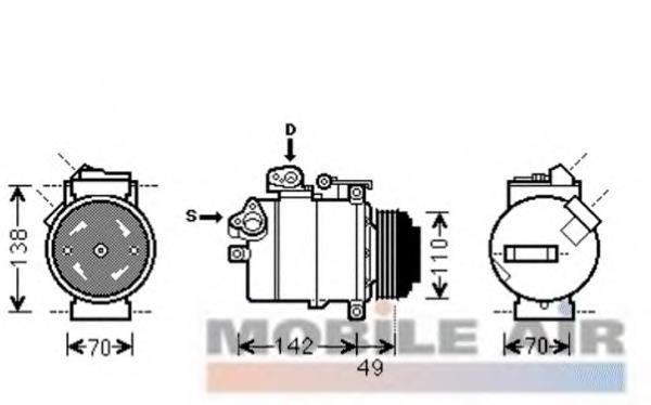 10551024 Alanko compressor de aparelho de ar condicionado