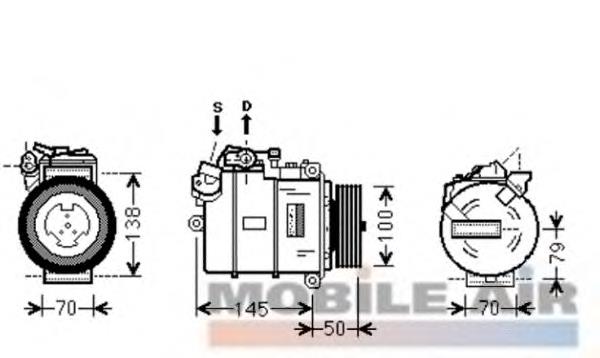 Compressor de aparelho de ar condicionado 0600K388 VAN Wezel