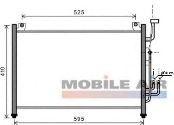 27005236 VAN Wezel radiador de aparelho de ar condicionado