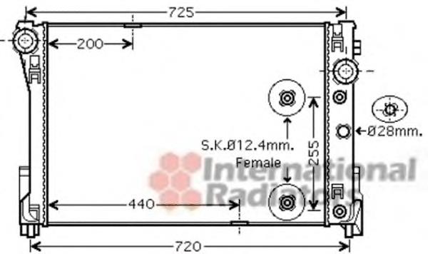 30002475 VAN Wezel radiador de esfriamento de motor