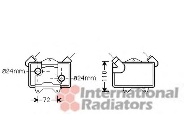 30003477 VAN Wezel radiador de óleo (frigorífico, debaixo de filtro)