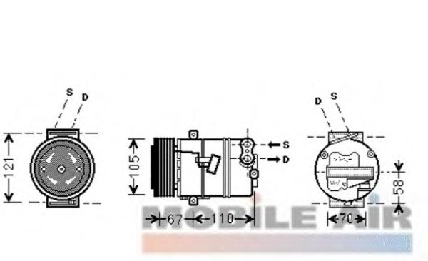 3700K494 VAN Wezel compressor de aparelho de ar condicionado