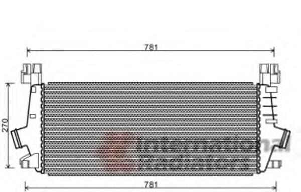 37004549 VAN Wezel radiador de intercooler