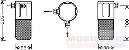 0100D100 VAN Wezel tanque de recepção do secador de aparelho de ar condicionado