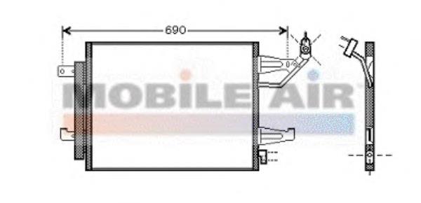 32005177 VAN Wezel radiador de aparelho de ar condicionado