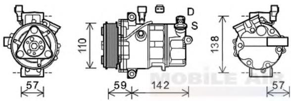 0100K127 VAN Wezel compressor de aparelho de ar condicionado