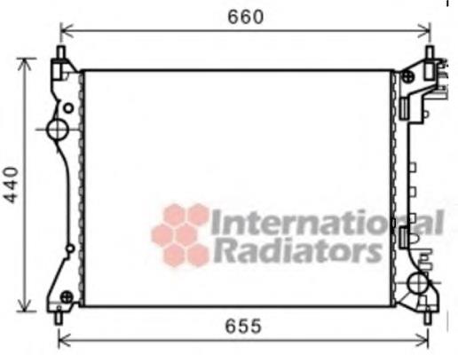 01002117 VAN Wezel radiador de esfriamento de motor