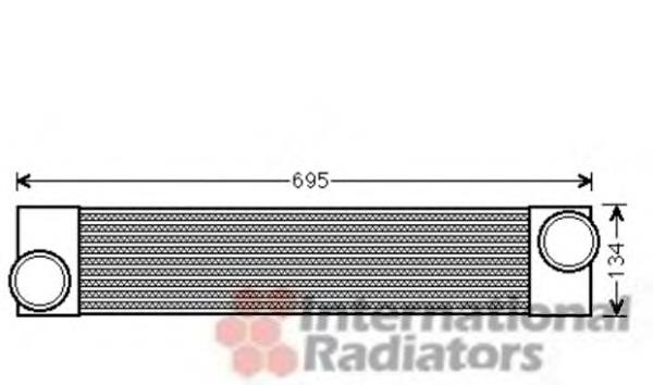 06004375 VAN Wezel radiador de intercooler