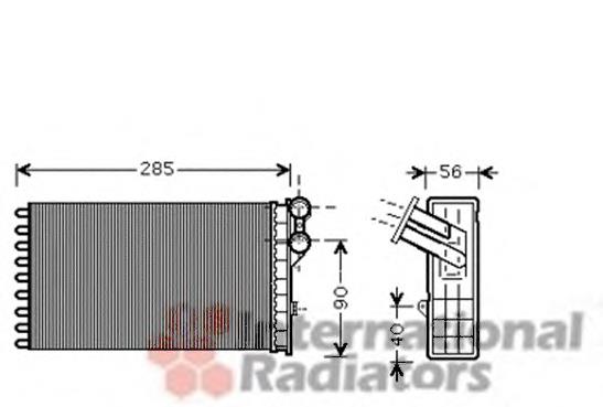 09006239 VAN Wezel radiador de forno (de aquecedor)