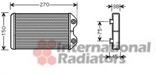 Radiador de forno (de aquecedor) 53006369 VAN Wezel