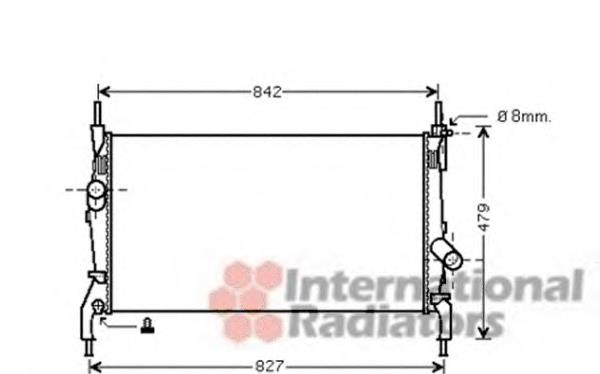 18002405 VAN Wezel radiador de esfriamento de motor