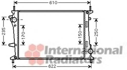 17002329 VAN Wezel radiador de esfriamento de motor