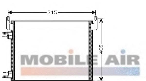 37005452 VAN Wezel radiador de aparelho de ar condicionado