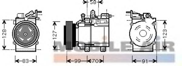 8200K160 VAN Wezel compressor de aparelho de ar condicionado