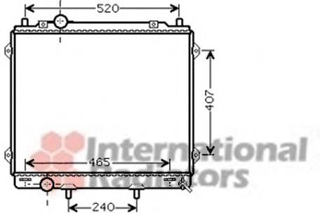 82002162 VAN Wezel radiador de esfriamento de motor