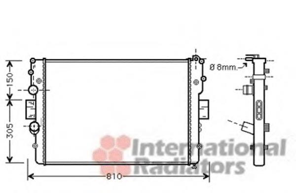 28002087 VAN Wezel radiador de esfriamento de motor