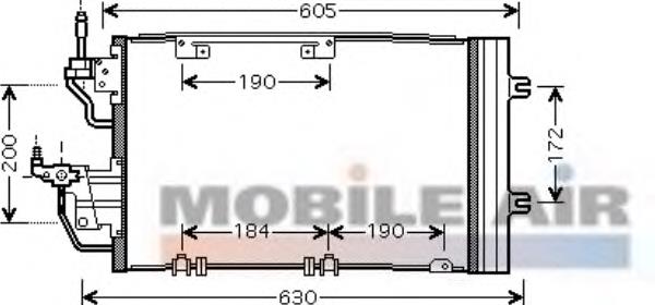 37005454 VAN Wezel radiador de aparelho de ar condicionado