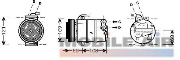 3700K358 VAN Wezel compressor de aparelho de ar condicionado