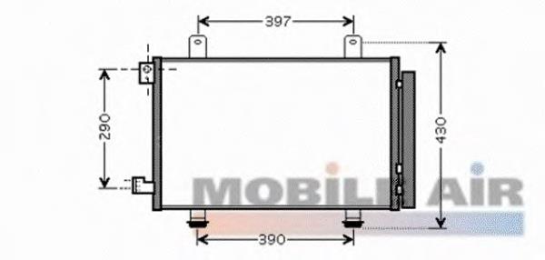 52005090 VAN Wezel radiador de aparelho de ar condicionado